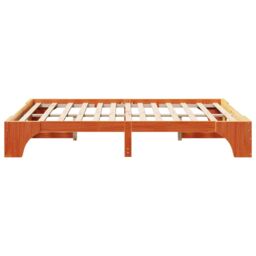 Berkfield Home Bed Frame Wax brown Wood 160 x 200 cm Durable - thumbnail 7