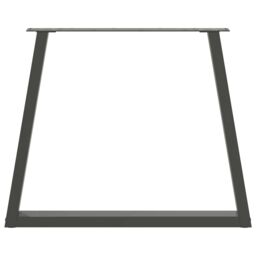 Berkfield Home Dining Table Legs V-Shape 3 pcs Anthracite 80x(72-73.3) cm Steel in Black - thumbnail 5