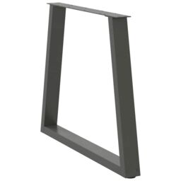 Berkfield Home Dining Table Legs V-Shape 3 pcs Anthracite 80x(72-73.3) cm Steel in Black - thumbnail 4