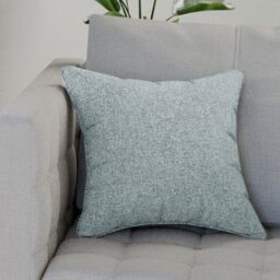 Enhanced Living Austin/Dallas Textured Pair of Double Sided Zip Opening Piped Edge Cushion Covers - 43x43cm - Cases Only in Blue - Size: 43 cm x 43 cm - thumbnail 2