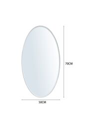 Living and Home European Style Frameless Beveled Edge Oval Bathroom Wall Mirror, 50cm W x 70cm H in Clear - Size: 50 cm W x 70 cm H - thumbnail 6