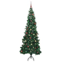 Berkfield Home Corner Artificial Christmas Tree Green 210 cm PVC & Metal - thumbnail 5