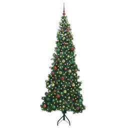 Berkfield Home Corner Artificial Christmas Tree Green 210 cm PVC & Metal - thumbnail 2