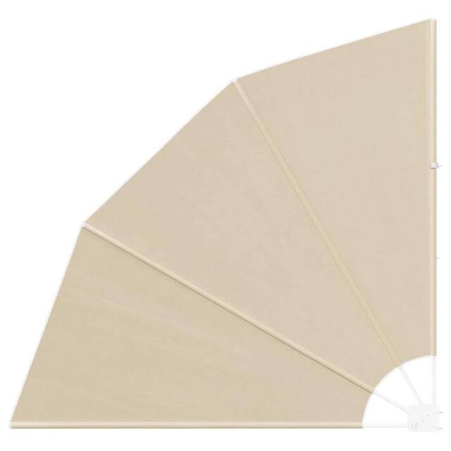 Berkfield Home Balcony Privacy Screen Folding Manual Beige 140 x 140 cm Fabric - image 1