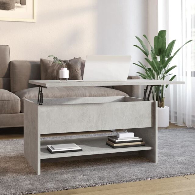 Berkfield Home Coffee Table Concrete Grey 80x50x40 cm Engineered Wood - Size: 80 x 50 x 40 cm - image 1