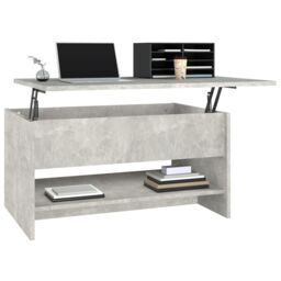 Berkfield Home Coffee Table Concrete Grey 80x50x40 cm Engineered Wood - Size: 80 x 50 x 40 cm - thumbnail 4