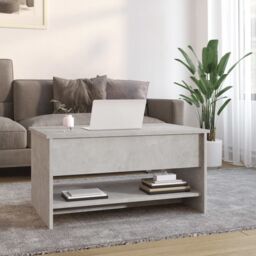 Berkfield Home Coffee Table Concrete Grey 80x50x40 cm Engineered Wood - Size: 80 x 50 x 40 cm - thumbnail 3