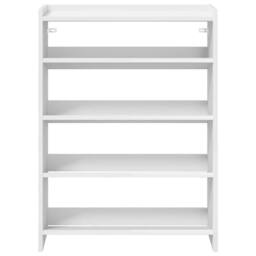 Berkfield Home Shoe Rack White 60x25x81 cm Engineered Wood - Size: 60 x 25 x 81 cm - thumbnail 4