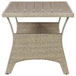 Berkfield Home Garden Table Grey 120x70x66 cm Poly Rattan - Size: 120 x 70 x 66 cm - thumbnail 3