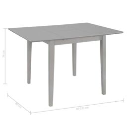 Berkfield Home Extendable Dining Table Grey (80-120)x80x74 cm MDF - thumbnail 6