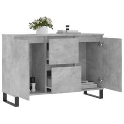Berkfield Home Sideboard Concrete Grey 104x35x70 cm Engineered Wood - Size: 104 x 35 x 70 cm - thumbnail 4
