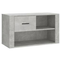 Berkfield Home Shoe Cabinet Concrete Grey 80x35x45 cm Engineered Wood - Size: 80 x 35 x 45 cm - thumbnail 3