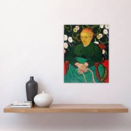 "Artery8 Augustine Roulin Rocking a Cradle Van Gogh Wall Art Print Poster in Green - Size: W12"" x H16""" - thumbnail 4