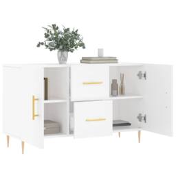 Berkfield Home Sideboard White 100x36x60 cm Engineered Wood - Size: 100 x 36 x 60 cm - thumbnail 4