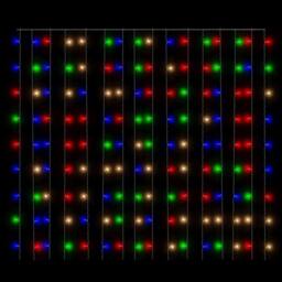 Berkfield Home LED Curtain Fairy Lights 3x3m 300 LED Colourful 8 Function - thumbnail 6