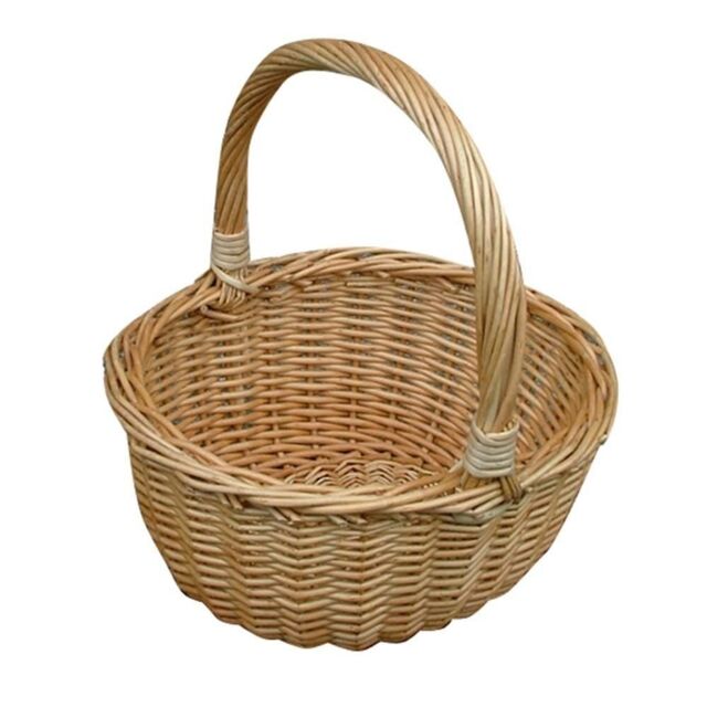 Red Hamper Wicker Childs Buff Hollander Shopping Basket in Brown - image 1