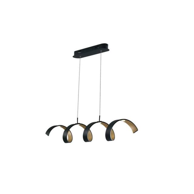 Netlighting HELIX LED Swirl Pendant Black Gold 1600lm 3000K 80x13.5cm - Size: 80x13.5 cm