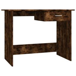 Berkfield Home Elegant Desk Smoked Oak 100x50x76 cm Engineered Wood in Brown - Size: 100 x 50 x 76 cm - thumbnail 3
