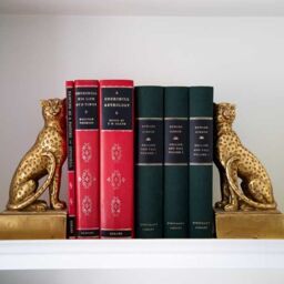 Madison & Mayfair Art Deco Style Gold Leopard Bookends - thumbnail 2
