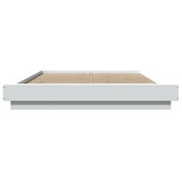 Berkfield Home Bed Frame with LED Lights without Mattress White 140x190cm - Size: 140x190 cm - thumbnail 5