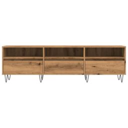 Berkfield Home TV Cabinet Artisan Oak 150x30x44.5 cm Engineered Wood in Brown - thumbnail 4
