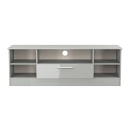 Ready Assembled 2 U Windsor Wide 1 Drawer TV & Media Unit (Ready Assembled) in Dark Grey - thumbnail 2