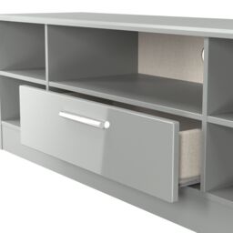 Ready Assembled 2 U Windsor Wide 1 Drawer TV & Media Unit (Ready Assembled) in Dark Grey - thumbnail 6