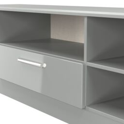 Ready Assembled 2 U Windsor Wide 1 Drawer TV & Media Unit (Ready Assembled) in Dark Grey - thumbnail 5