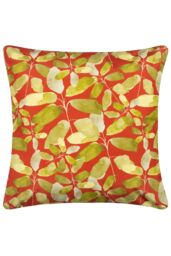 Wylder Tropics Lorena Water & UV Resistant Reversible Outdoor Cushion in Dark Red - Size: 43 cm x 43 cm