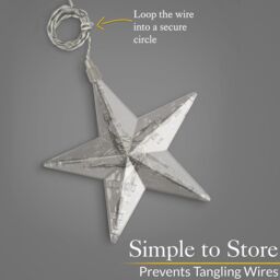 Christow Christmas Curtain Lights LED Star Window Decoration Battery Timer H90cm x W84cm - thumbnail 6
