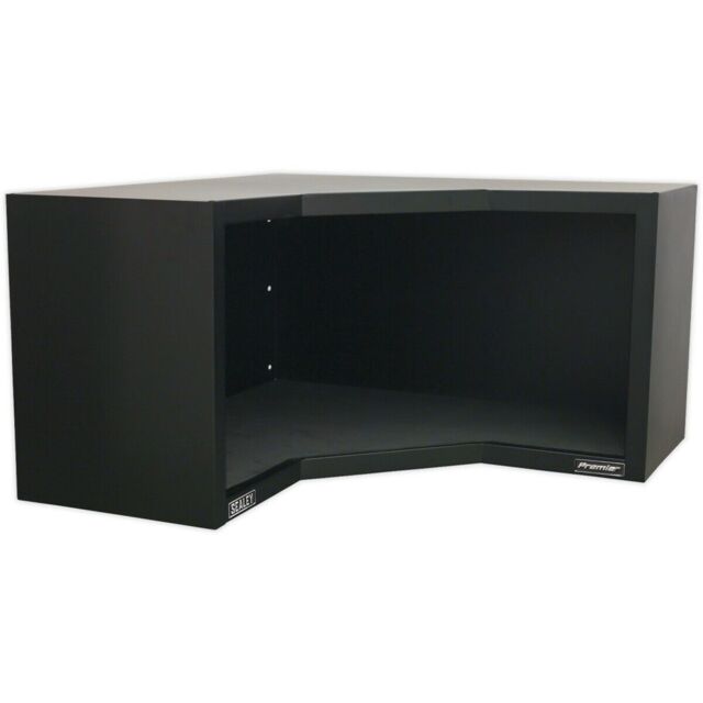 Loops 930mm Heavy Duty Modular Corner Wall Cabinet - Steel Construction - Fixings in Metallics - image 1