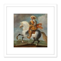 Artery8 Van Hillegaert Portrait Prince Frederick Henry 8X8 Inch Square Wooden Framed Wall Art Print Picture with Mount in White - thumbnail 1