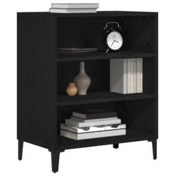 Berkfield Home Modern Black Oak Sideboard - 57x35x70 cm, Engineered Wood - Size: 57 x 35 x 70 cm