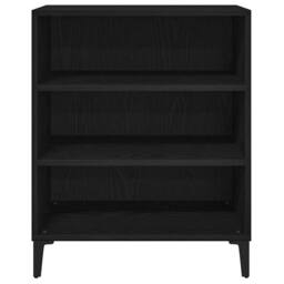 Berkfield Home Modern Black Oak Sideboard - 57x35x70 cm, Engineered Wood - Size: 57 x 35 x 70 cm - thumbnail 6
