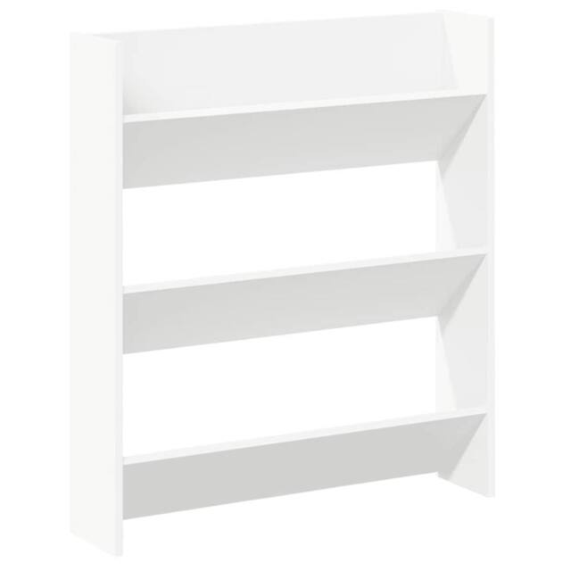 Berkfield Home Wall Shoe Cabinet White 80x18x90 cm Engineered Wood - Size: 80 x 18 x 90 cm - image 1