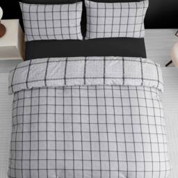 Pamposh Microfibre Duvet Cover Set King Size Reversible Quilt Covers in Grey - Size: Single - thumbnail 4