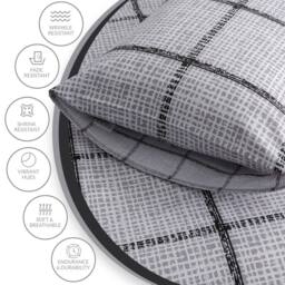Pamposh Microfibre Duvet Cover Set King Size Reversible Quilt Covers in Grey - Size: Single - thumbnail 8