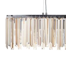 Wyld and Coco Chrome Crystal Chandelier Pendant Light with Adjustable Cord in Silver - thumbnail 4