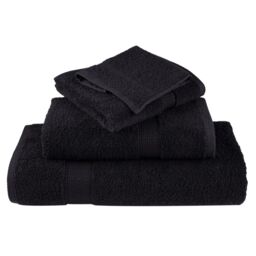 Berkfield Home Premium Soap Towels SOLUND 2 pcs Black 30x30 cm 600 gsm - thumbnail 4