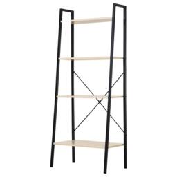 Pirlo Plush 4 Tier Free Standing Ladder Shelf For Living Room Storage Beige - thumbnail 7