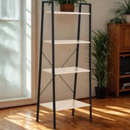 Pirlo Plush 4 Tier Free Standing Ladder Shelf For Living Room Storage Beige - thumbnail 6