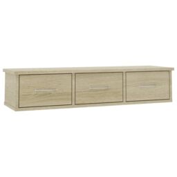 Berkfield Home Wall-mounted Drawer Shelf Sonoma Oak 88x26x18.5 cm Engineered Wood in Brown - thumbnail 2