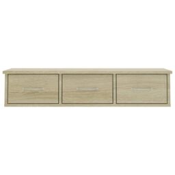 Berkfield Home Wall-mounted Drawer Shelf Sonoma Oak 88x26x18.5 cm Engineered Wood in Brown - thumbnail 4