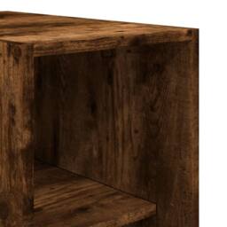 Berkfield Home Wardrobe Smoked Oak 30x50x200 cm Engineered Wood in Brown - Size: 30 x 50 x 200 cm - thumbnail 7