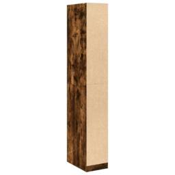 Berkfield Home Wardrobe Smoked Oak 30x50x200 cm Engineered Wood in Brown - Size: 30 x 50 x 200 cm - thumbnail 6