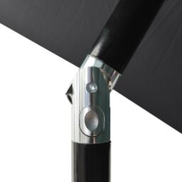Berkfield Home 3-Tier Parasol with Aluminium Pole Anthracite 2 m in Black - thumbnail 6