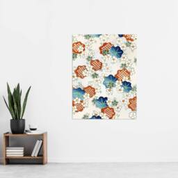 "Artery8 Vintage Floral Flower Pattern Japanese Wall Art Print Bijutsukai - Size: W24"" x H32""" - thumbnail 4