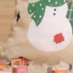 Dibor Beige Giant Snowman Children's Christmas Gift Sack 90cm x 62cm - Size: 90 cm x 62 cm - thumbnail 4