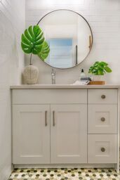 Living and Home 70cm Black Round Bathroom Mirror, Anti-Fog & Explosion-Proof Aluminium Frame, Moisture-Resistant Design - thumbnail 6