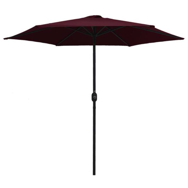 Berkfield Home Outdoor Parasol with Aluminium Pole 270x246 cm Bordeaux Red in Burgundy - image 1